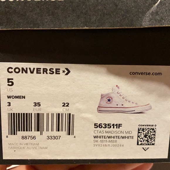 White converse Madison Mid US 5 - Picture 2 of 9